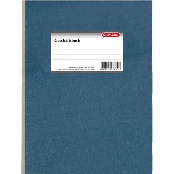 Herlitz, Formular, Geschäftsbuch A4 liniert 96 Blatt 2 Spalten (96 x)