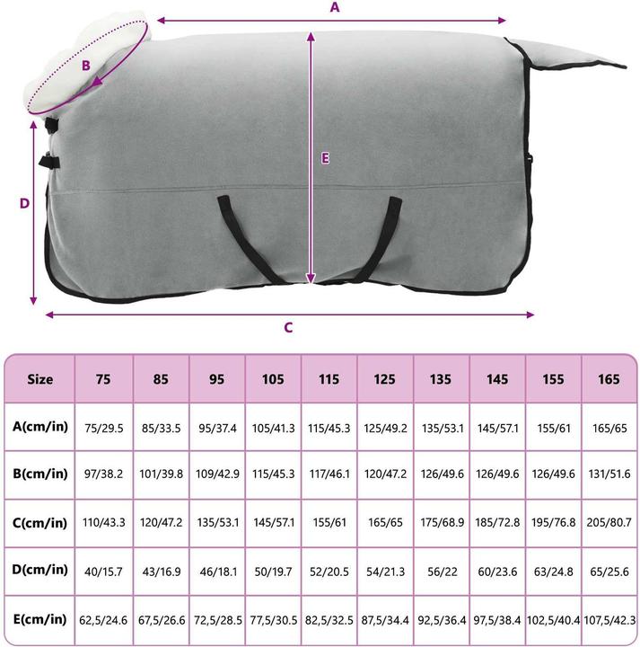Produktbild vidaXL Pferdedecke (165 cm)