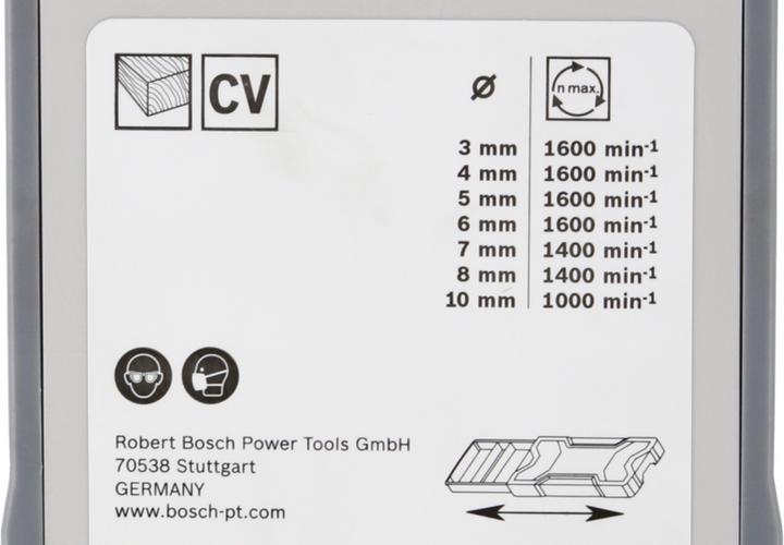 Produktbild Bosch Professional Zubehör PRO Wood Holzspiralbohrer-Set. 7-tlg. (8 mm, 10 mm, 4 mm, 3 mm, 5 mm, 6 mm, 7 mm)