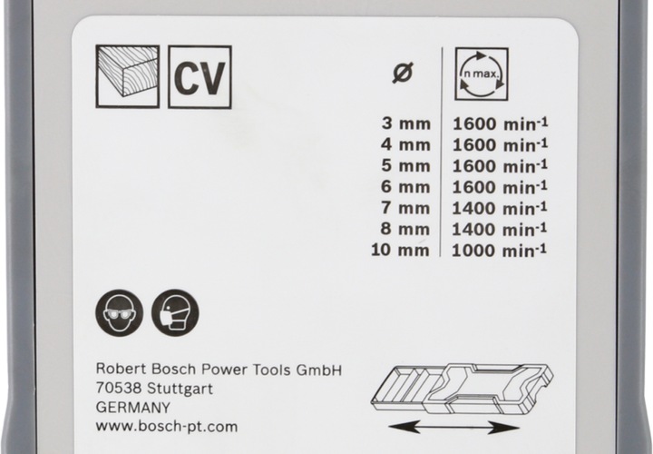 Actual product image Bosch Professional Zubehör PRO Wood twist drill set. 7 pcs. (8 mm, 10 mm, 4 mm, 3 mm, 5 mm, 6 mm, 7 mm)