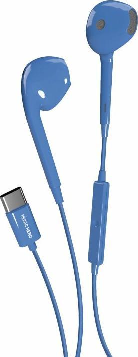Produktbild SBS MUSIC HERO TUBB Stereo In-Ear Headset mit USB-C-Kabel blau (Kabelgebunden)