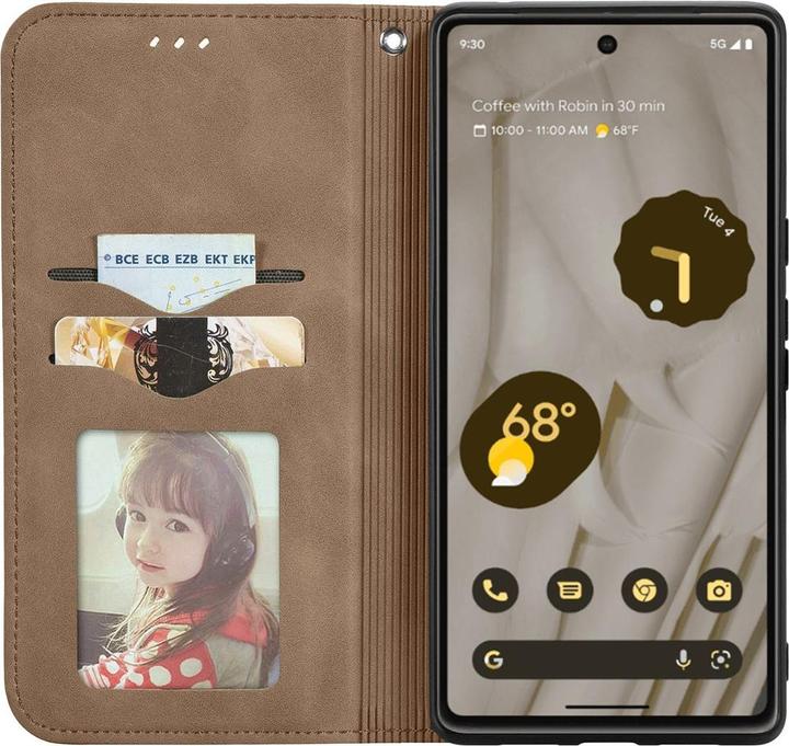 Actual product image König Design Case Mobile Protection for Google Pixel 7A Case Cover Flip Pocket Wallet Cases New (Google Pixel 7a)