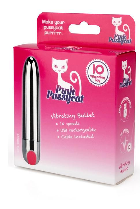 Pink Pussycat Vibrating Silver Bullet