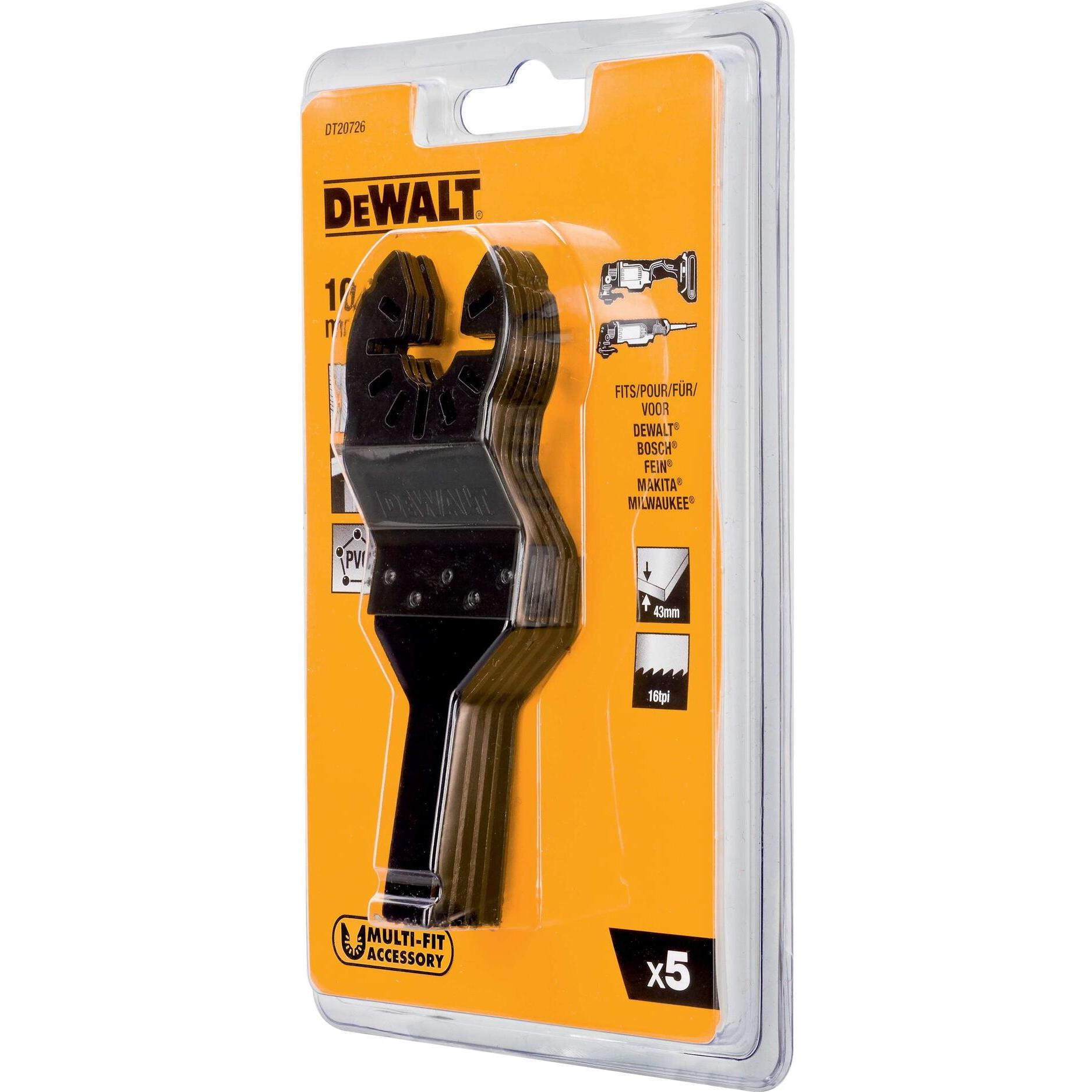 Thumbnail - DeWalt, Sägeblatt, DetailSägeblatt DT20706 PCK(5)DETAILSÄGEBL. 43X10MM