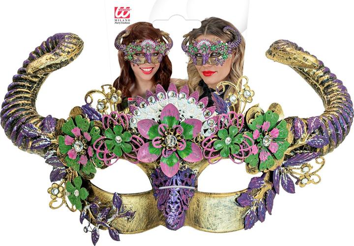 Image du produit Widmann Masque de théâtre Bélier avec fleurs