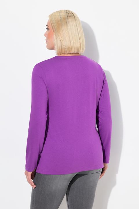 Produktbild Ulla Popken Shirt, Slim, Rundhalsausschnitt, Langarm (58)