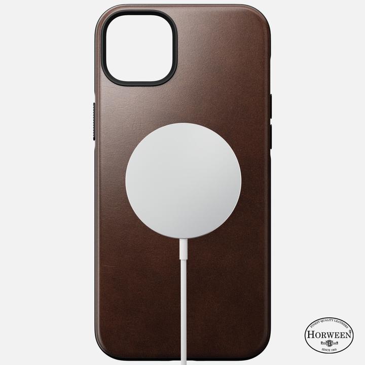 Actual product image Nomad Back Cover Modern Leather Horween iPhone 14 Plus Brown (Apple iPhone 14 Plus)