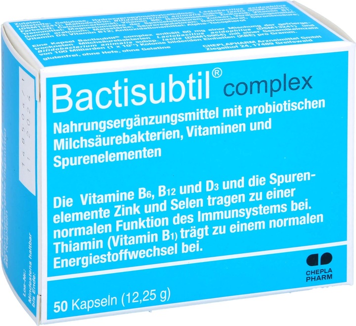Actual product image Cheplapharm Bactisubtil complex capsules, 50 capsules (50 Piece, Capsules)