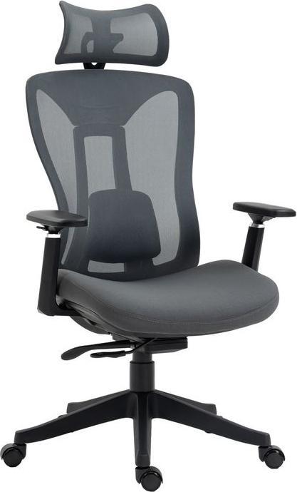 Produktbild Swisshandel24 Bürostuhl, ergonomisch, mit Liegefunktion, Mesh, Grau