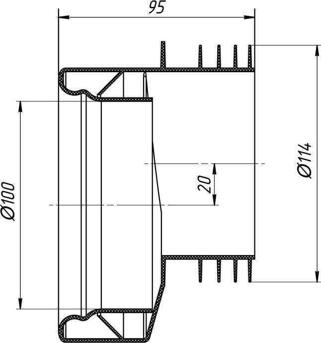Image du produit Ani Plast WC PIPE PAN CONNECTOR W0410EU D100