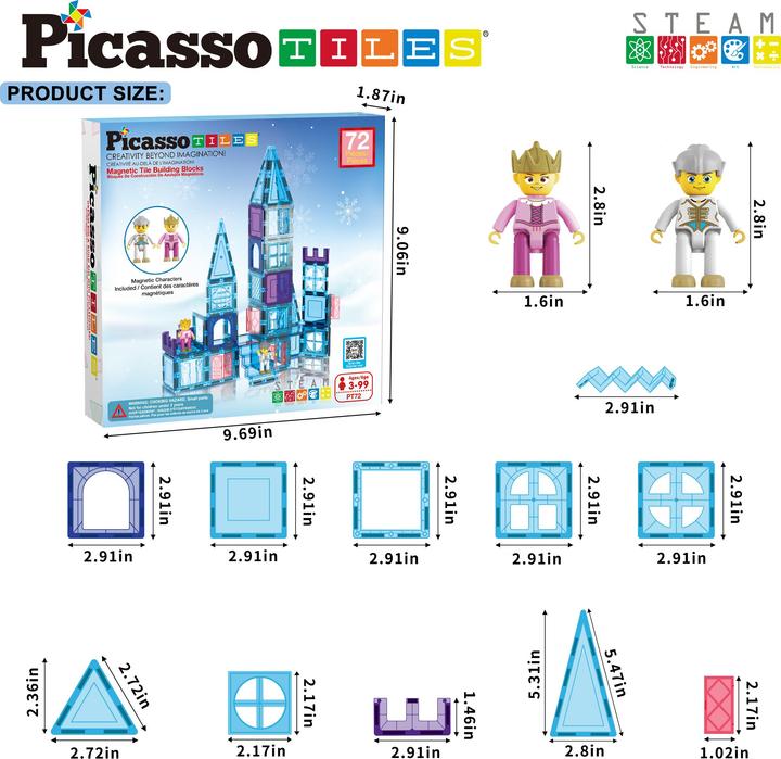 Productafbeelding PicassoTiles Picasso Tegels - Set Winterthema IJs