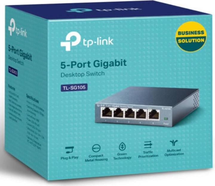 Produktbild TP-Link TL-SG105 5-Port-Gigabit-Desktop-Switch 2er Pack (5 Ports)