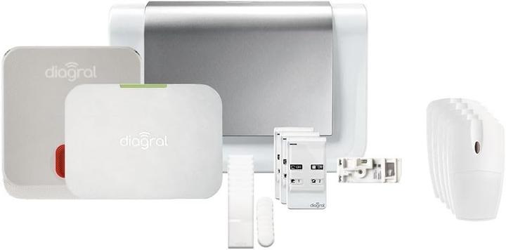 Image du produit Diagral Kit d'alarme connecté avec GSM, détecteurs adaptés aux animaux domestiques, certifié NF A2P