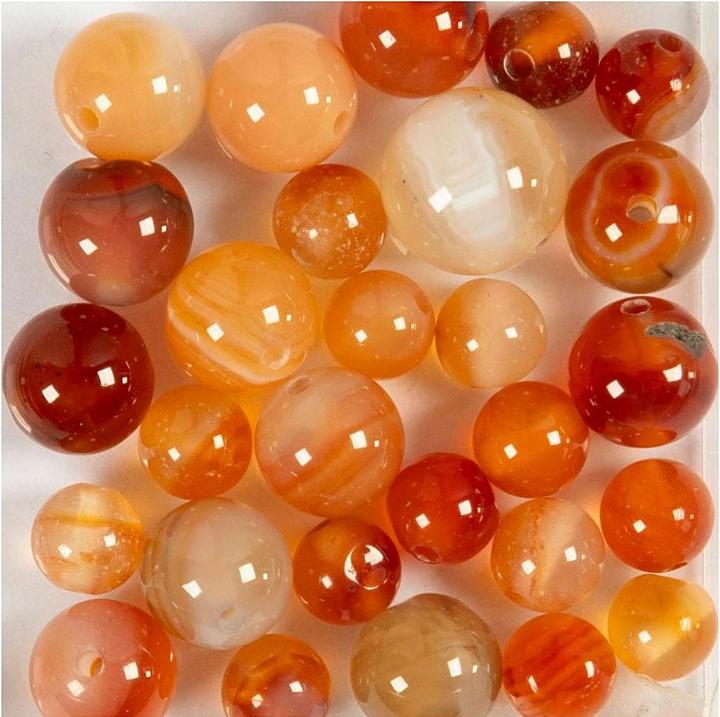 Produktbild Creativ Company Perlen-Set Achatstein Hellbraun, 6-10 mm, Packungsgrösse