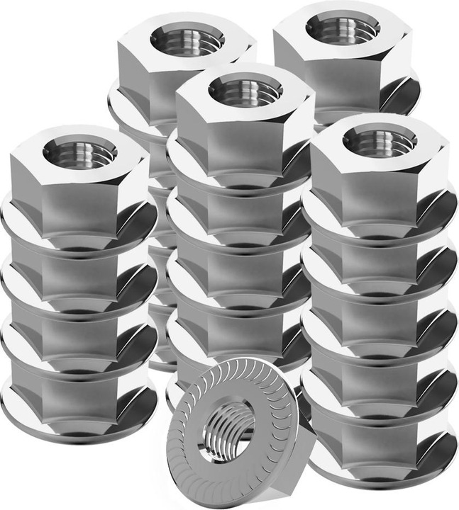 Produktbild Offgridtec Flanschmutter mit Sperrverzahnung DIN6923 A2 V2A Edelstahl 25 Stk. M16 (M16)