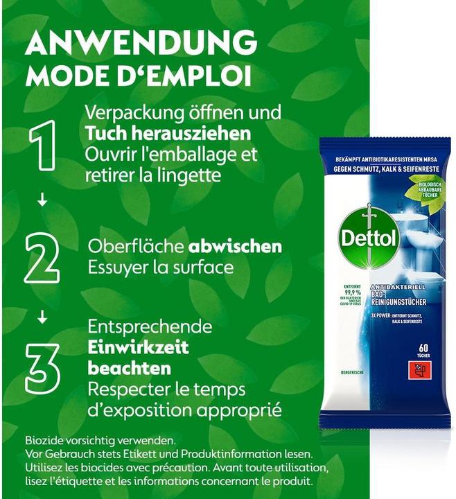 Actual product image Dettol Bathroom cleaning cloths