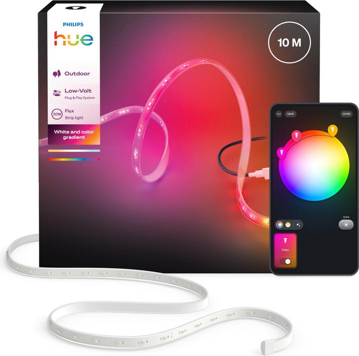 Image du produit Philips Hue Flux Gradient Outdoor Lightstrip (RGB, Multicolore, 14.50 cm, Extérieur)