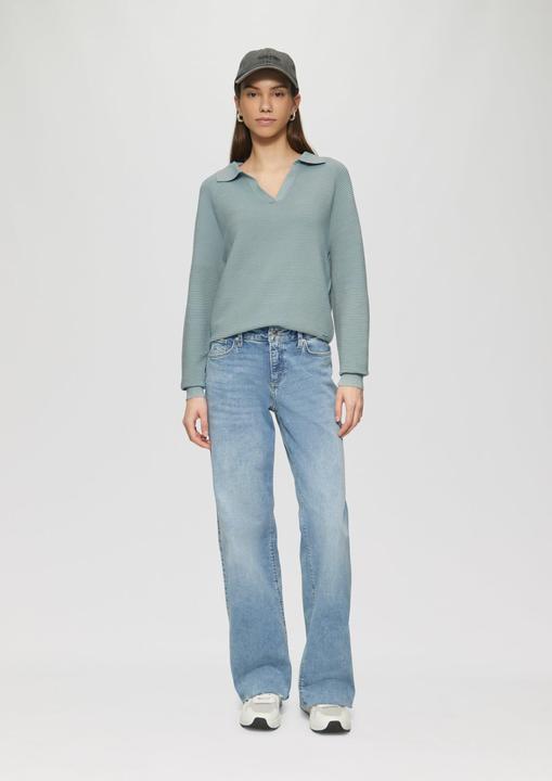 Produktbild S.Oliver Strickpullover Strukturierter Pullover mit Polokragen (M)
