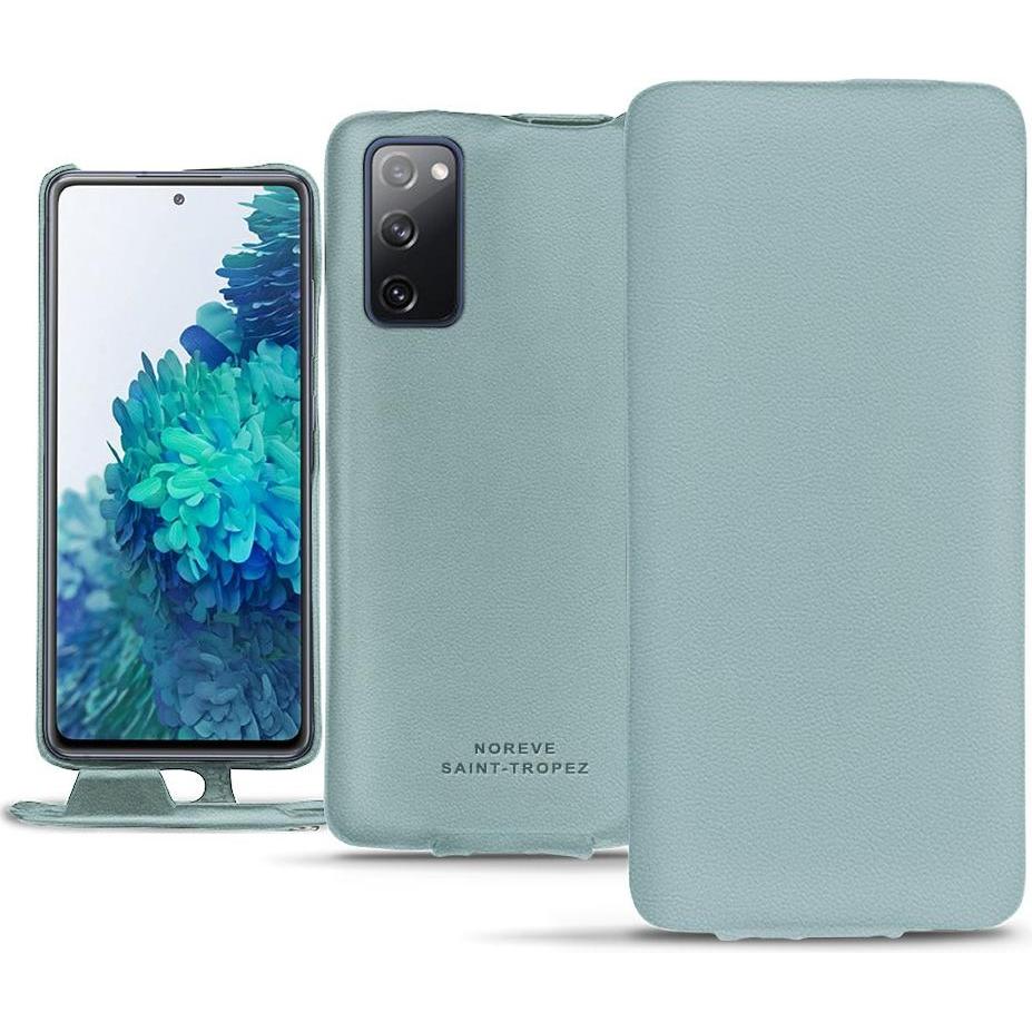 Noreve Lederschutzhülle vertikal (Samsung Galaxy S20 FE), Smartphone Hülle, Blau