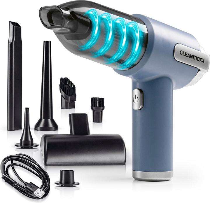 Actual product image CleanMaxx Akku-Handsauger Blau 9-teilig, Fassungsvermögen: 250 ml