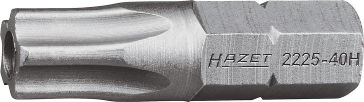 Actual product image HAZET 5-star bit 2225-27H ∙ Hexagon, solid 6.3 (1/4 inches) ∙ Inside 5-star profile with pin ∙ 27H (27H)