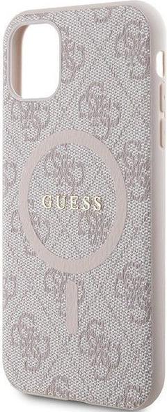 Produktbild Guess GUHMN61G4GFRP iPhone 11 6.1" / Xr różowy/pink hardcase 4G Collection Leather Metal Logo MagSaf (Apple iPhone 11, Apple iPhone XR)