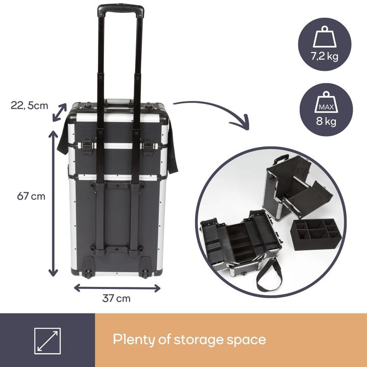 Actual product image Velleman ALUMINIUM TROLLEY CASE - 370 x 225 x 670 mm - BLACK