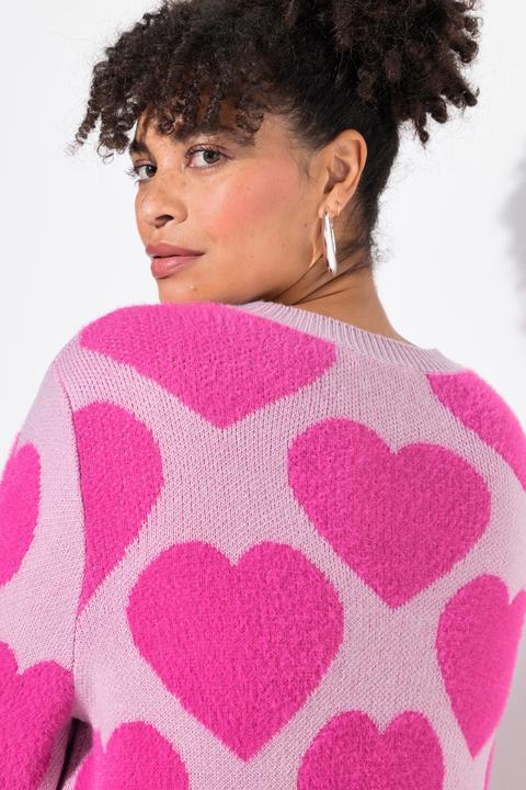 Image du produit Miamoda Pullover, weicher Feinstrick, Herzmuster (46, 48)
