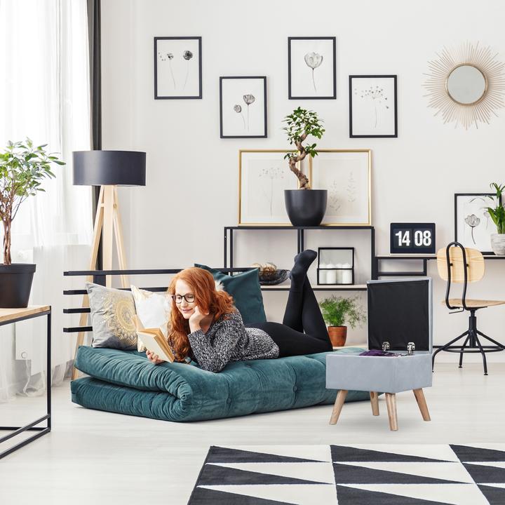 Image du produit Relaxdays Tabouret velours