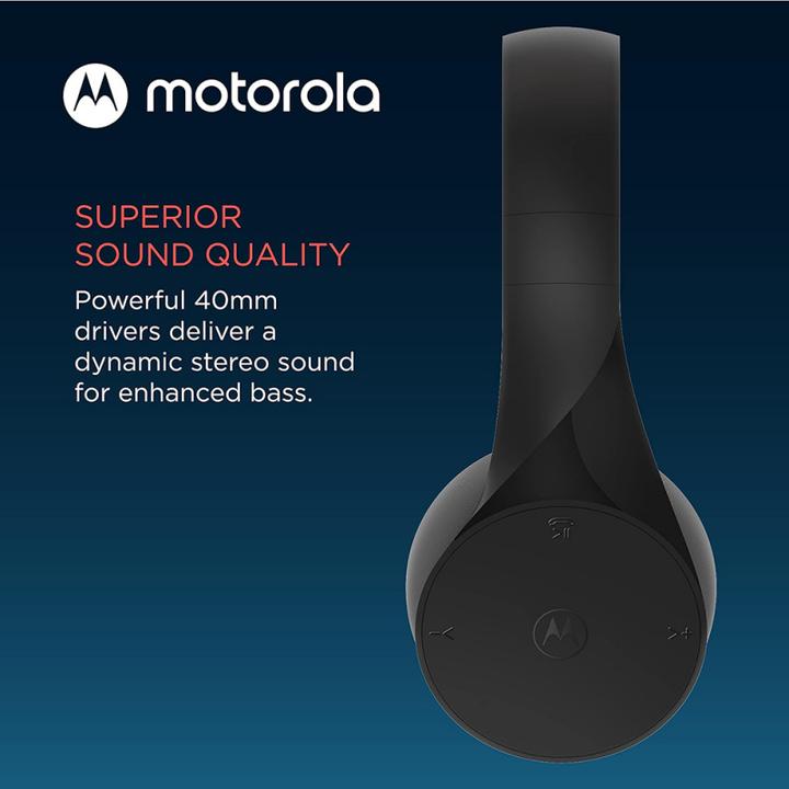 Produktbild Motorola Moto XT 500 Kopfhörer Kabellos Kopfband Anrufe/Musik Bluetooth Schwarz (Keine Geräuschunterdrückung, 25 h, Kabellos)