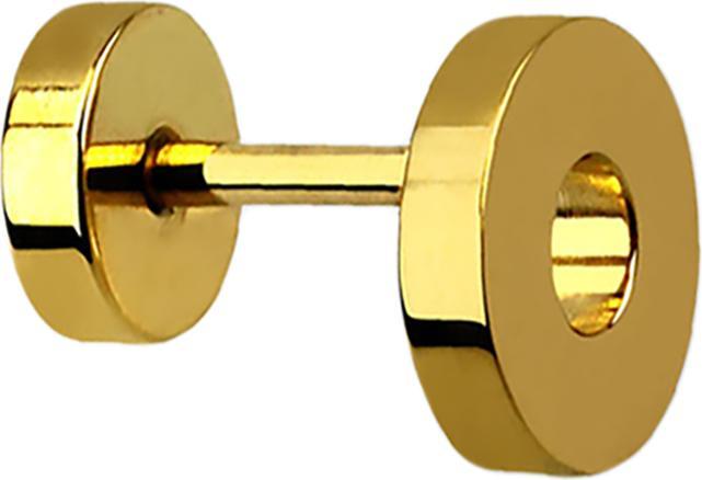 Image du produit Star Piercing Faux tunnel boucle d'oreille doré (sans laiton, Acier chirurgical 316L)