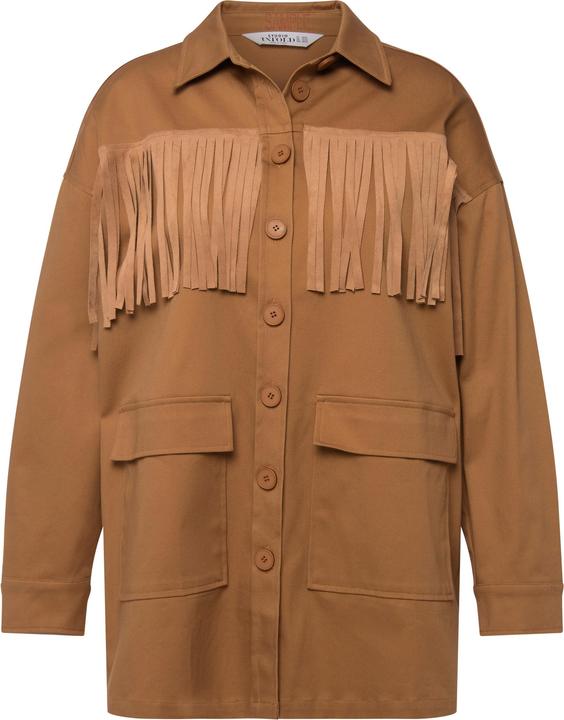 Produktbild Studio Untold Hemdjacke, oversized, Langarm, Taschen, Fransen (50, 52)