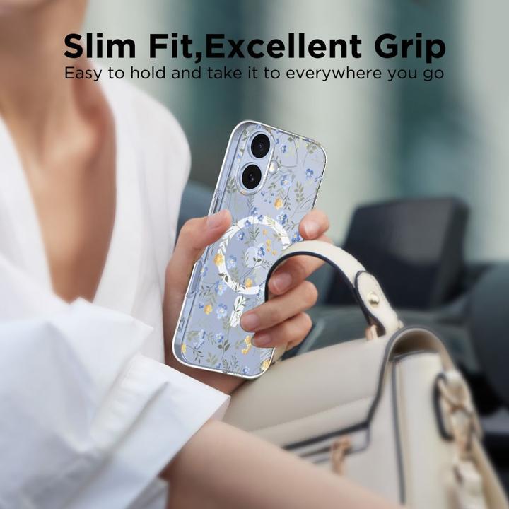 Produktbild Tech-Protect FlexAir MagSafe Case für iPhone 17 – Gänseblümchen mit Blättern (Apple iPhone 17)