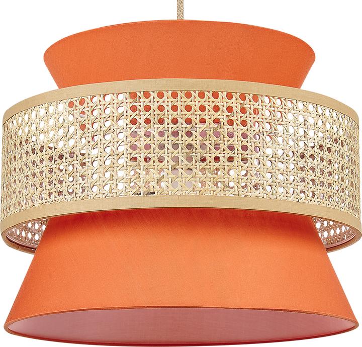 Beliani Hängelampe korallenrot / natürlich LUYANO (E27)