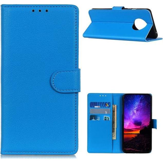 Thumbnail - MU Classic Litchi Leder Bookcover Series (Huawei Mate 40), Smartphone Hülle, Blau
