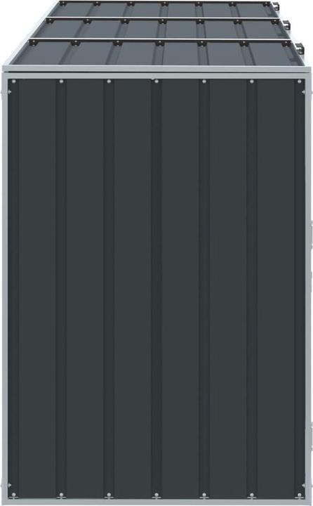 Image du produit vidaXL Abri à poubelles pour 3 tonnes Anthracite 216x81x115 cm Acier
