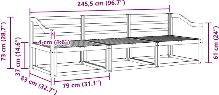Produktbild vidaXL Outdoor-Sofagarnitur