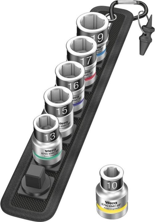 Actual product image Wera Belt C 1 Zyklop socket set (19 mm, 16 mm, 13 mm, 17 mm, 15 mm, 10 mm)
