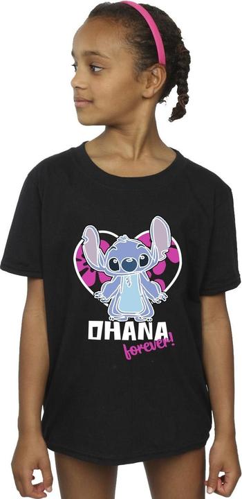 Immagine prodotto Disney Lilo And Stitch Ohana Forever Heart Maglietta Ragazze (152, 158)