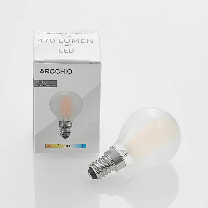 Produktbild Arcchio LED-Lampe E14 4W 2.700K Tropfen matt dimmbar (E14, 470 W, 470 lm, 1 x, E)