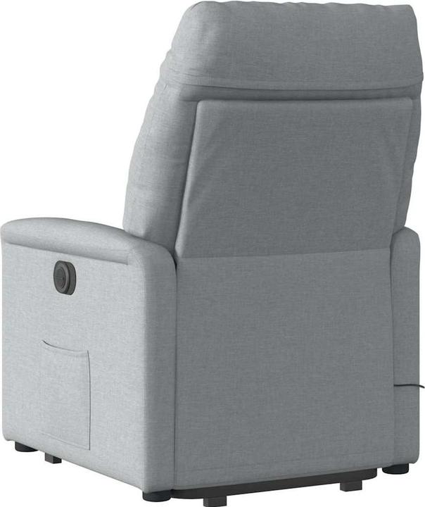 Immagine prodotto vidaXL Poltrona massaggiante elettrica con ausilio per la posizione eretta Tessuto grigio chiaro