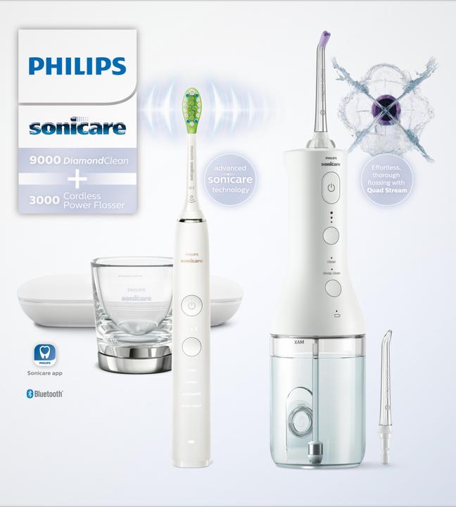 Produktbild Philips Sonicare Diamond Clean 9000 & Cordless Power Flosser 3000 (Schallzahnbürste)