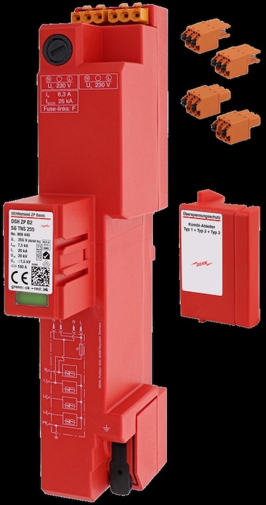Actual product image Dehn DEHNshield ZP Basic DSH ZP 909440 B2 SG TNS 255 Combination arrestor type1+2
