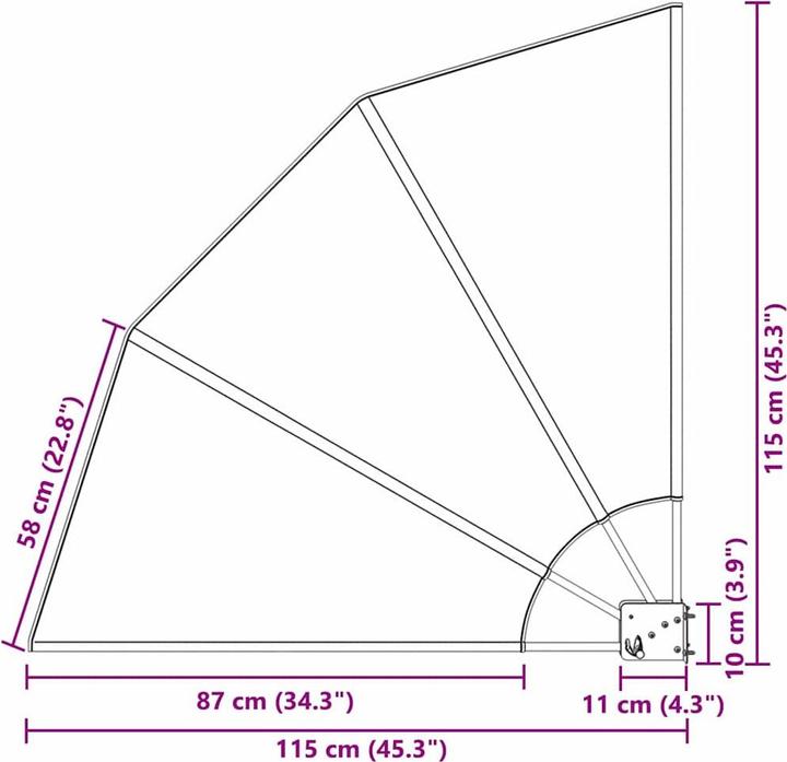Produktbild vidaXL Balkon Sichtschutz (115 cm)