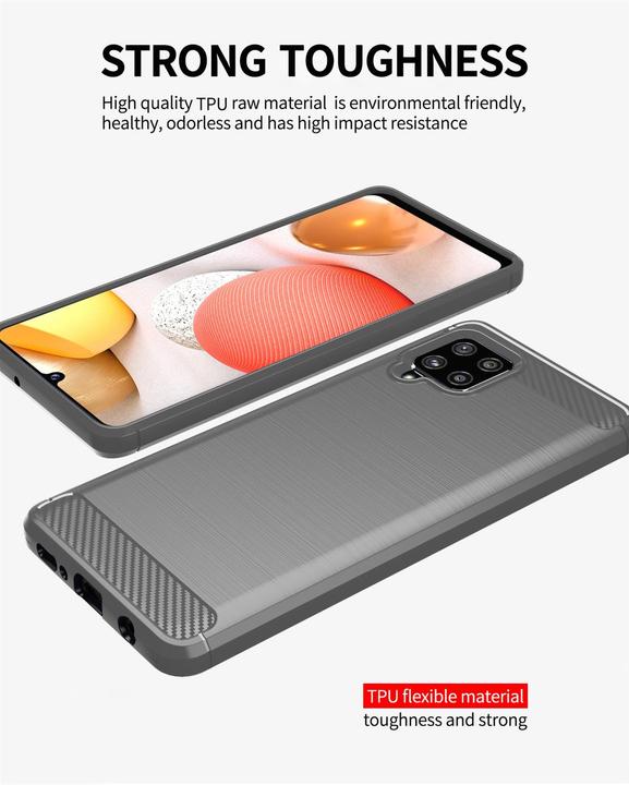 Actual product image Cadorabo TPU Ultra Slim carbon stainless steel Combi Cover (Samsung Galaxy A42 5G)