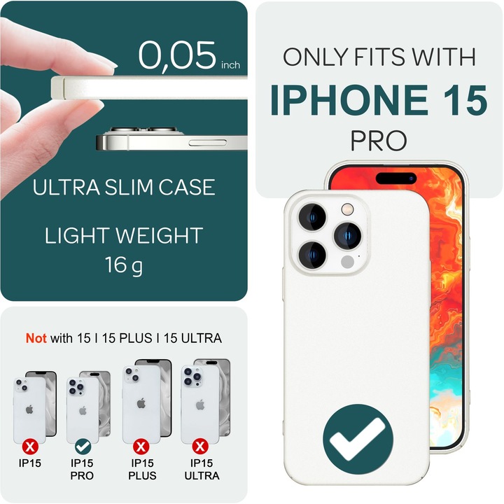 Actual product image Nalia Extra Thin Mobile Phone Case 0,5mm (Apple iPhone 15 Pro)