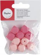 Produktbild Rayher Silikonperlen Hexagon, 14mm ø, rosé, 10 Stück
