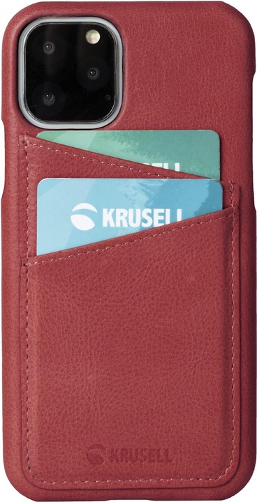 Actual product image Krusell Sunne CardCover Apple iPhone 11 Pro Max vintage red (61795) (Apple iPhone 11 Pro Max)