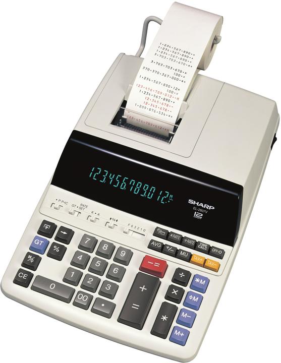 Actual product image Sharp EL-2607 V 12-digit printing office computer (Electrical connection)