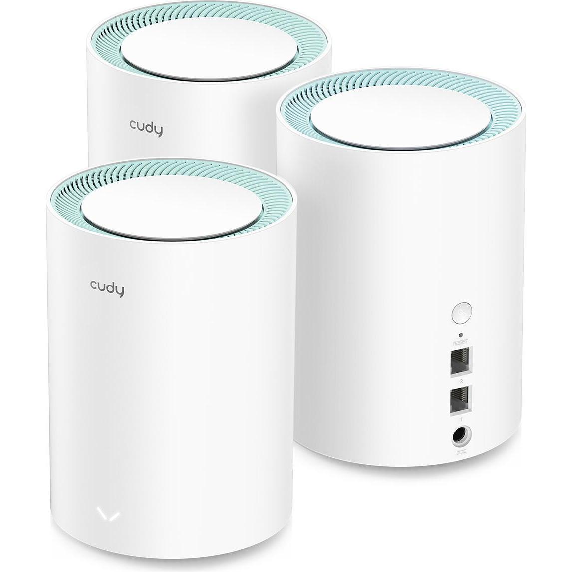 Thumbnail - Cudy M1300 3-PACK mesh wi-fi system Dual-band ( / ) Wi-Fi 5 (802.11ac) White 1 Internal, Router, Weiss